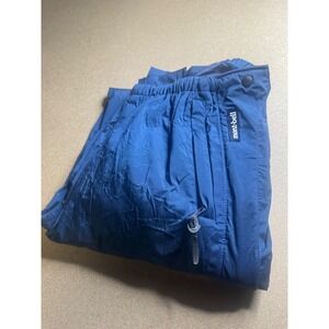 Montbell Rain Pants Mens XL Blue Waterproof Nylon PTFE Laminate Hiking Trousers